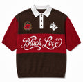 Black LOVE Knit Polo